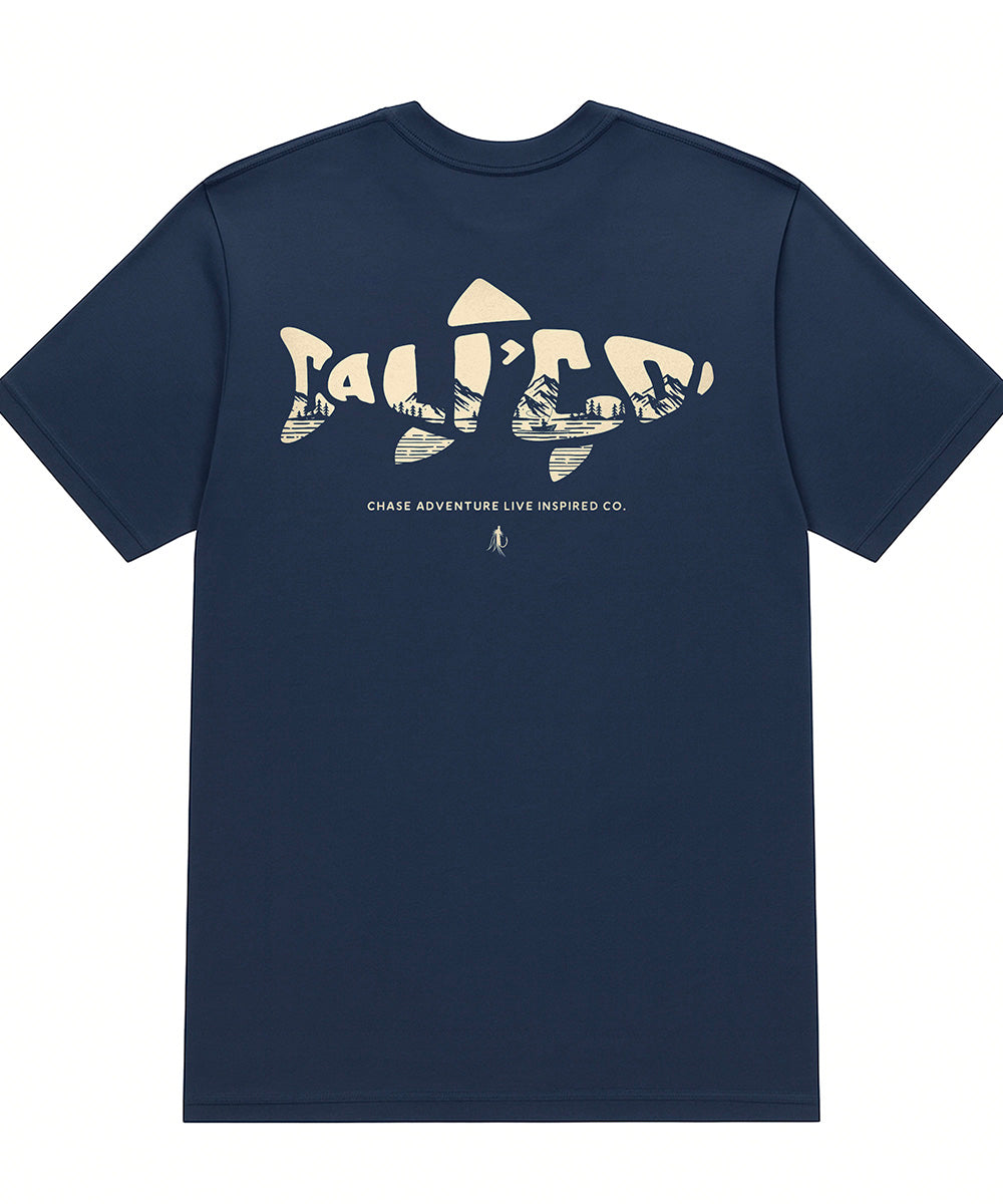 Mountain Trout Tee – Deep Navy